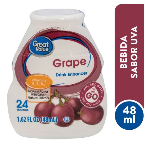 Potenciador De Bebidas Great Value Sabor Uva - 48 ml