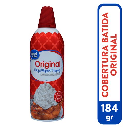 Crema Great Value batida Original - 184 g