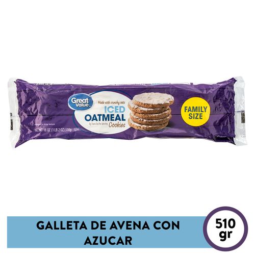 Galleta Great Value de Avena Con Azúcar - 510 g