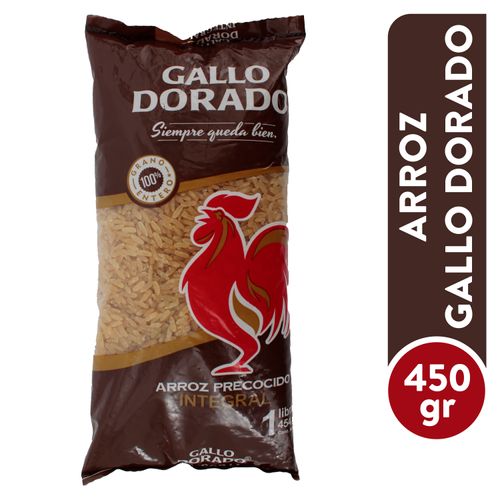 Arroz Gallo Dorado Integral Precocido  -454 g