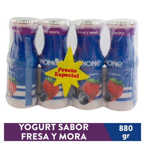 Yogurt Danone Fresa Mora 4 Pack - 880 g