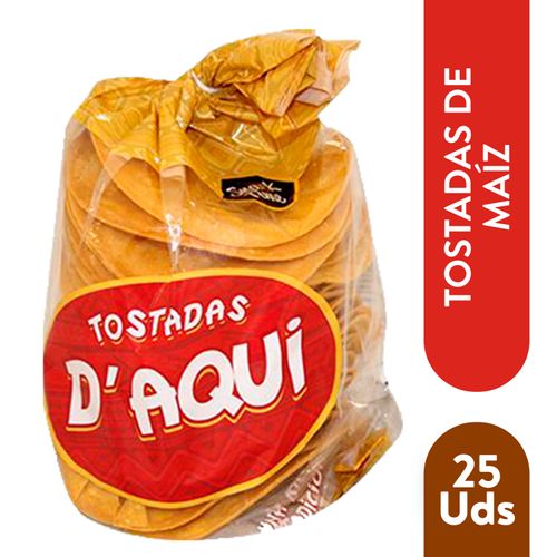 Tostadas D' Aqui De Maiz - 25 Unidades