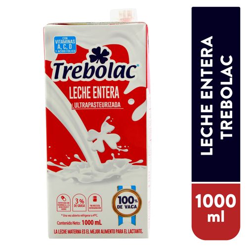 Leche Entera Trebolac, UHT - 1000ml