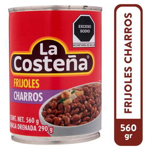 Frijoles La Costeña charros en lata - 560 g