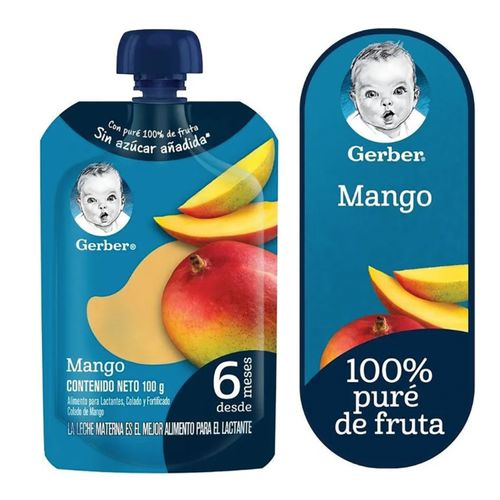 Colado Gerber Pouch Sabor Mango - 100 g