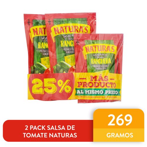 Salsa Natura's ranchera 2 pack más 1 de regalo - 269 g