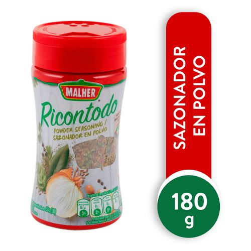 MALHER® Ricontodo Sazonador Completa en Polvo Frasco 180g