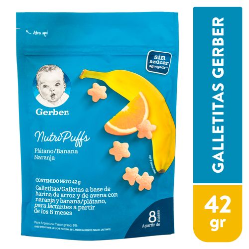 Snack Gerber Banano Naranja - 42gr