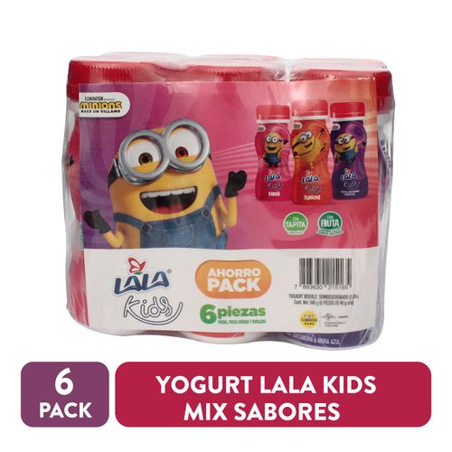Yogurt Lala kids mix sabores surtidos 6 Pack - 540 g