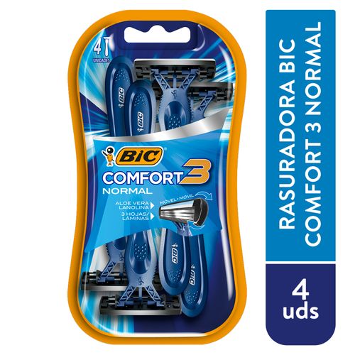 Rasuradora Bic comfort 3 normal - 4 Uds