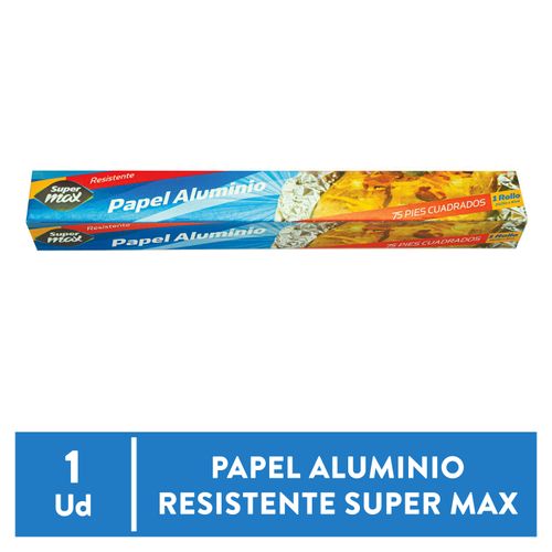 Papel Aluminio Supermax Rollo 75Pies 1Ea