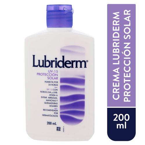 Crema Corporal Lubriderm Protección Solar Fps 15, Humectación Y Protección Cara Y Cuerpo - 200ml