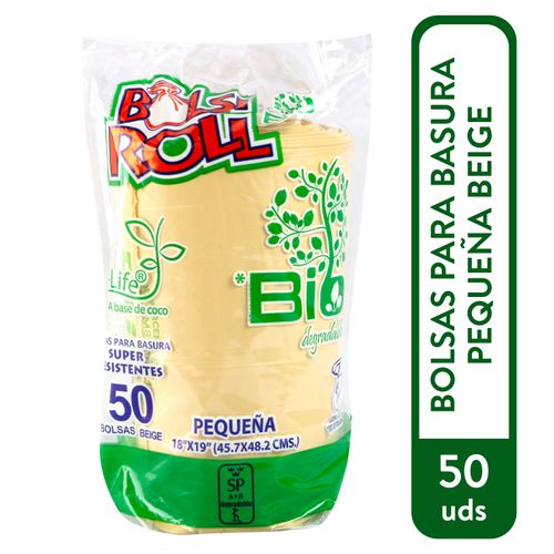 Bolsa Bio Bolsiroll Para Basura Pequeña 2 Galones - 50 unidades