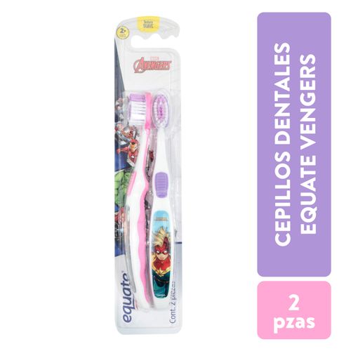 Cepillo De Dientes Textura Suave Marca Equate 2Pack Avengers