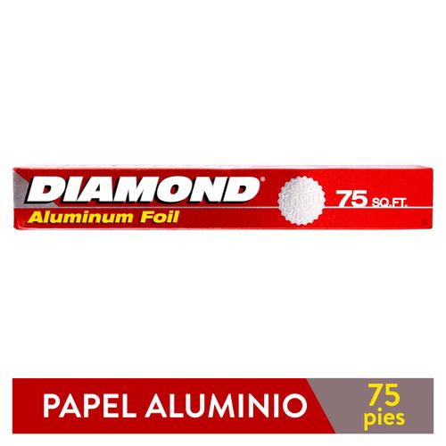 Papel Aluminio Diamond 1 Rollo 75Pies - 1 Unidad