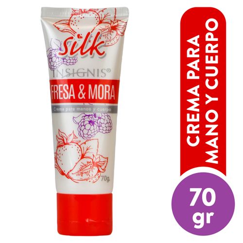 Crema  Insignis silk para manos cuerpo fresa y mora - 70 g