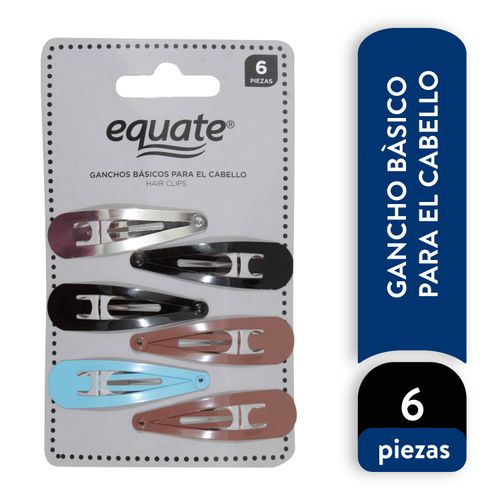 Ganchos Para Cabello Equate Basicos - 6 Piezas