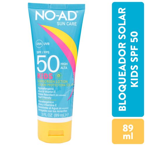 Bloqueador NO-AD Spf 50 Kids Sunscreen Lotion -88 g