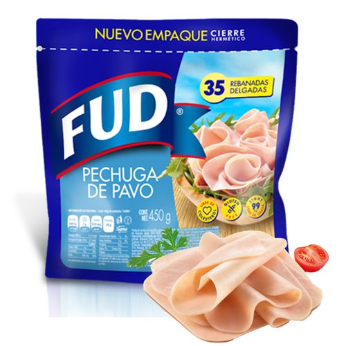 Jamón Fud pechuga de pavo zipack - 450 g