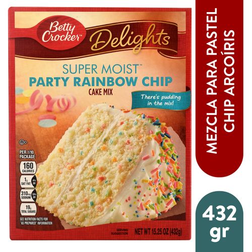 Pastel Betty Crocker Arco Iris - 432gr