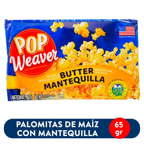 Palomitas de Maiz Pop Weaver con Mantequilla - 65gr