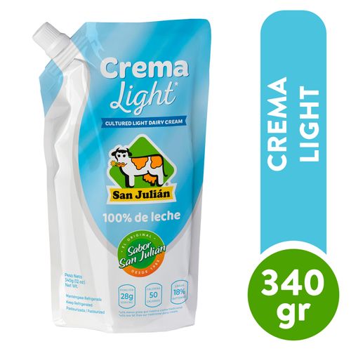 Crema San Julian Light 100% Leche - 340gr