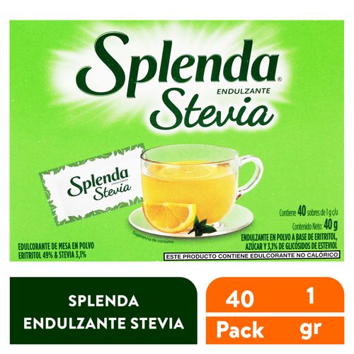 Endulzante Stevia Splenda 40 sobres - 40gr