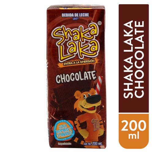 Bebida Shaka laka de Leche Sabor de chocolate UHT Extra Minerales y Vitaminas - 200ml