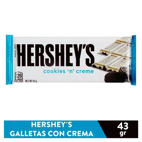 Chocolate Hershey's galleta crema blanco - 43 g