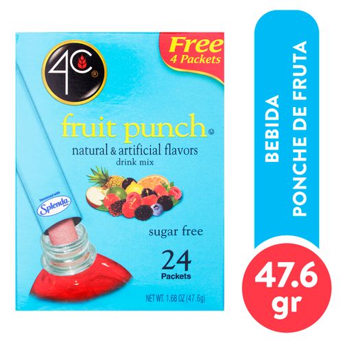 Bebida 4C Totaly Fruit Punch - 48.2 g