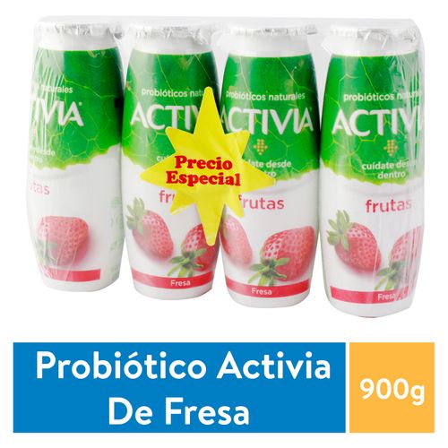 Yogurt Danone Activia Fresa 4 Pack  - 900 g