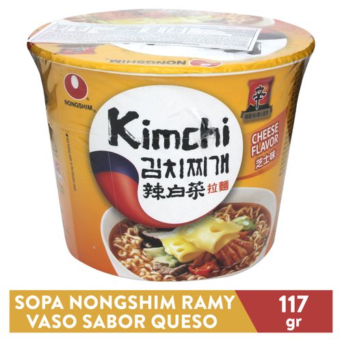 Sopa Nongshim Ramy Vaso Kimchi Ques117gr