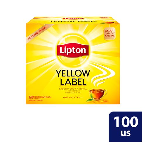 Té Lipton premium black tea caja 100 Uds - 200 g