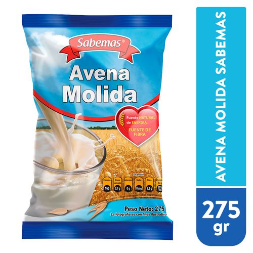 Avena Sabemas Molida fuente de fibra, Bolsa - 275gr