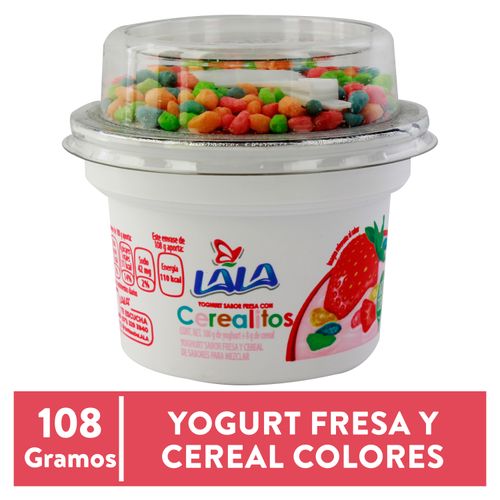 Yogurt Lala Fresa Y Cereal Colores - 108gr