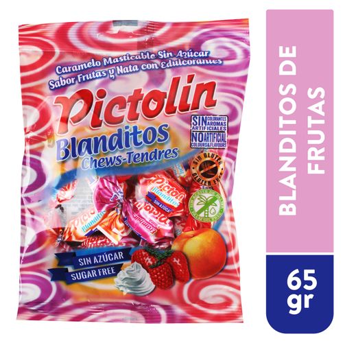 Dulce Pictolin, Sin Azúcar Blanditos Frutas - 65g