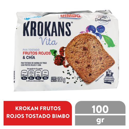 Krokan Bimbo Tostado Frutos Rojos - 100gr