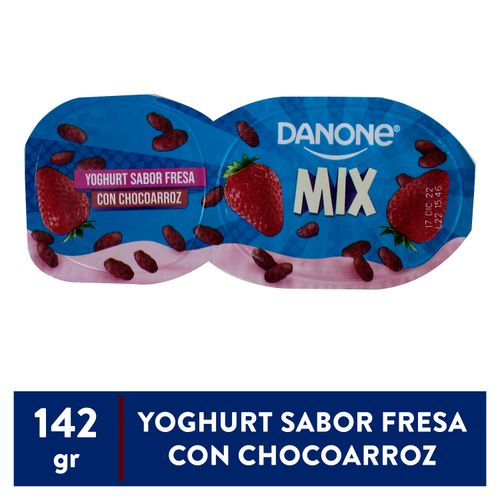 Yogurt Danone Fresa Chocoarroz bipack - 142 g