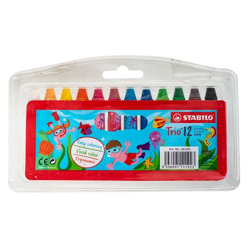 Crayones Stabilo oil pastel - 12 Uds