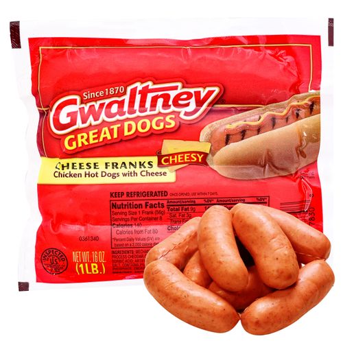 Salchicha Gwaltney Con Queso Grande - 454 g