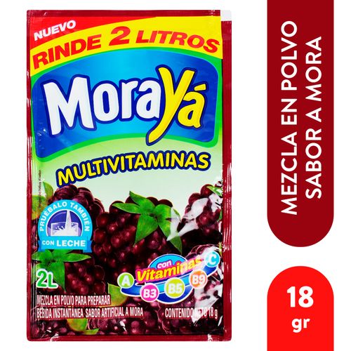 Bebida En Polvo MoraYá Con Multivitaminas - 18 g