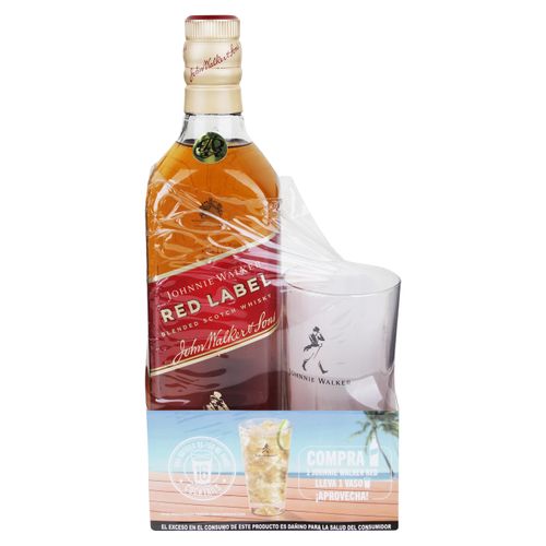 Whisky Red Jhonny Walker 750ml Mas Vaso