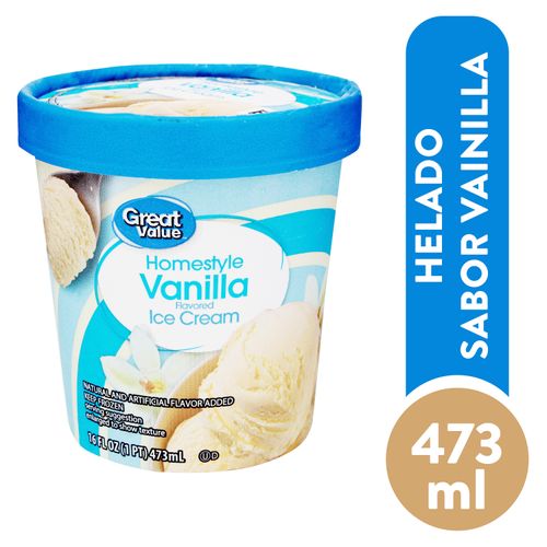 Helado Great Value sabor vainilla - 473 ml