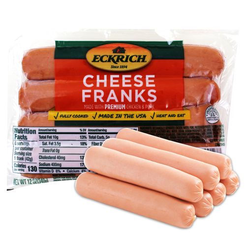 Salchichas para hot dog Eckrich con queso - 340 g