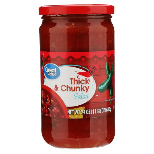 Salsa Great Value de tomate picante con trozos - 680 g