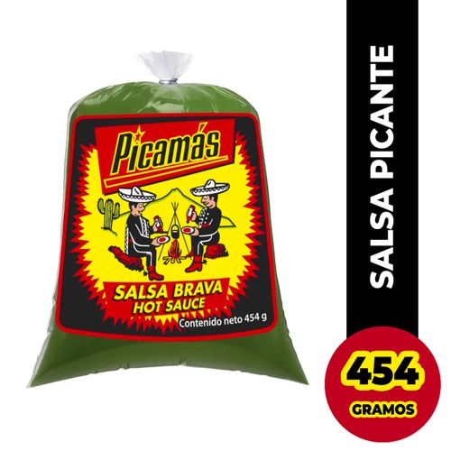 Salsa Brava Picamás, Salsa Picante Bolsa - 454g