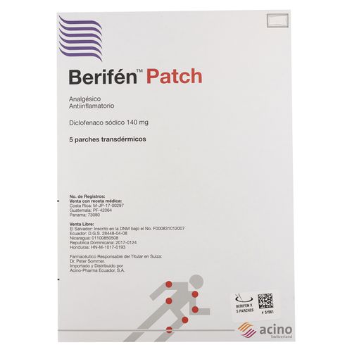 Berifen Acino 140 Mg X 5 Parche