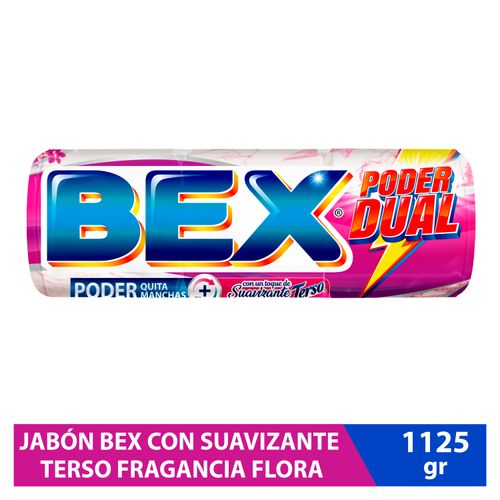 Jabón Bex Con Suavizante Terso Fragancia Floral - 1125g