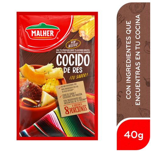 Caldo Malher Cocido De Res Sobre - 40g