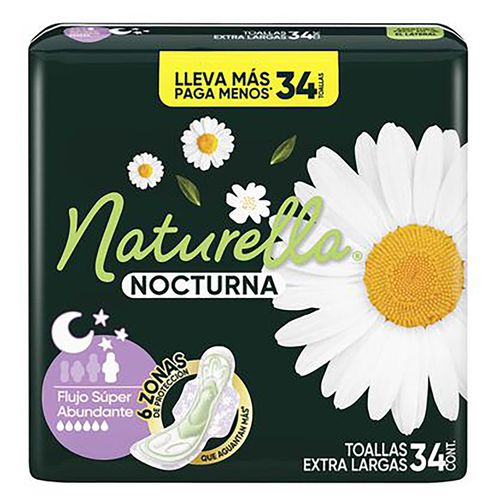 Naturella Nocturna T5 Extra Larga 34ea